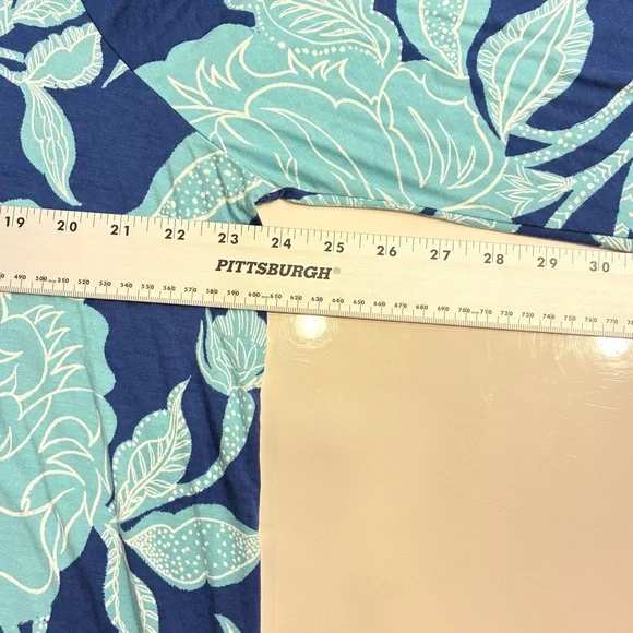 Belle Kim Gravel Blouse XL Flared Sleeve Floral VNeck Boho Indie Coastal Grandma - Picture 6 of 8